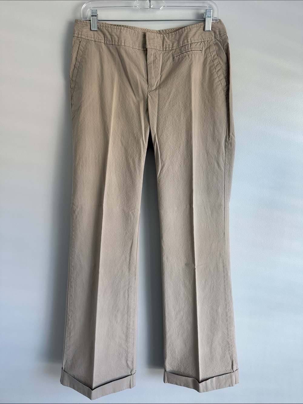 Calvin Klein Pinstripe Trousers - Taupe